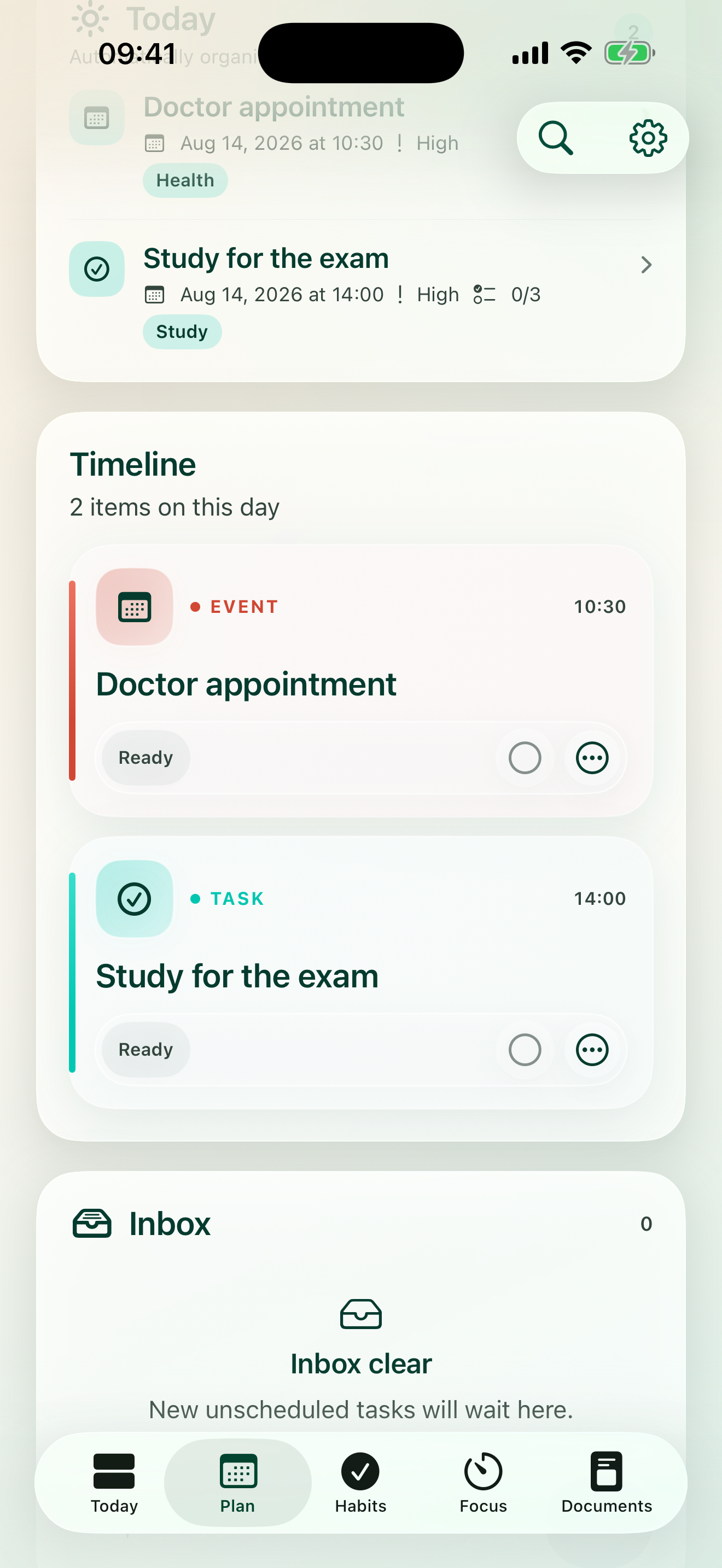Plan Screen