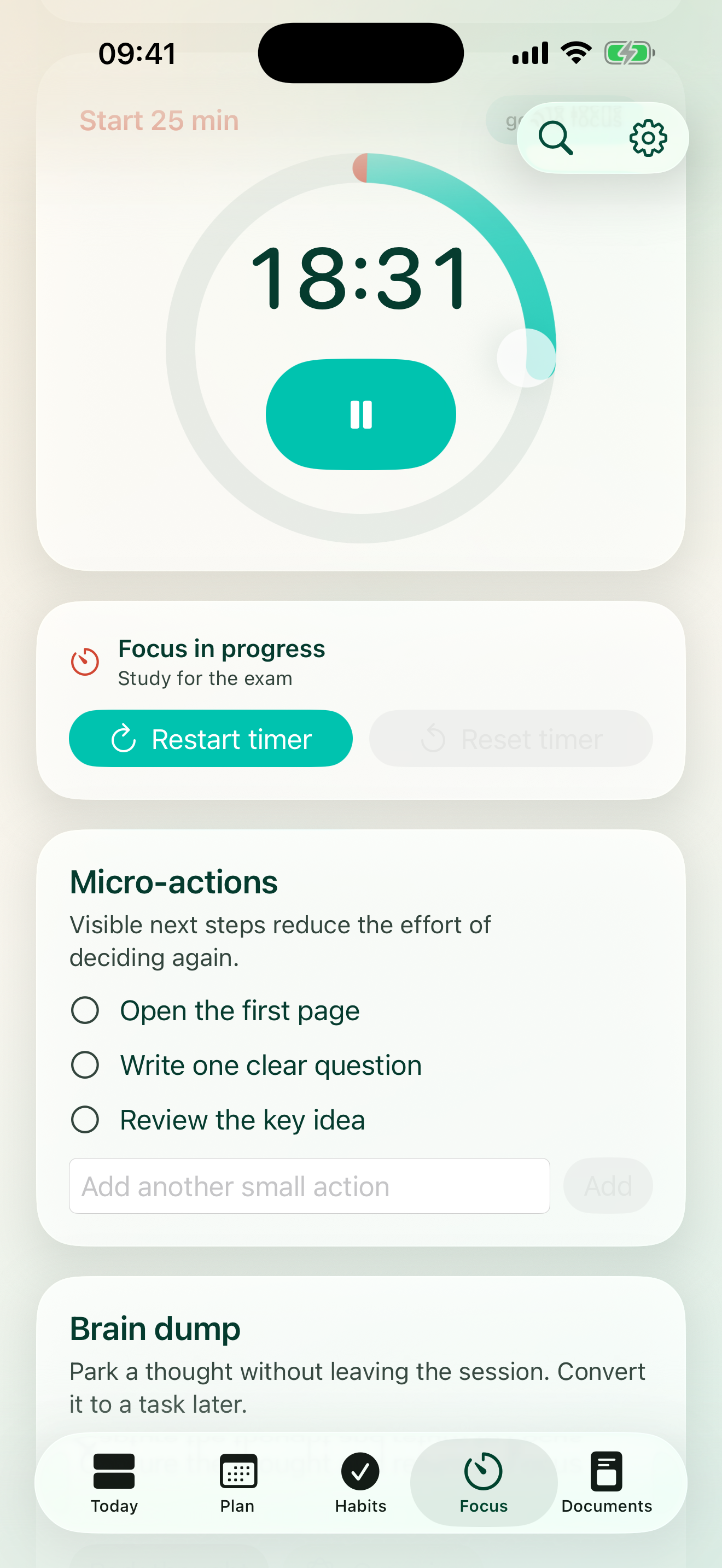 Focus Screen