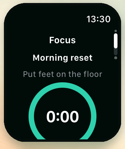 Return Today Apple Watch Focus screen